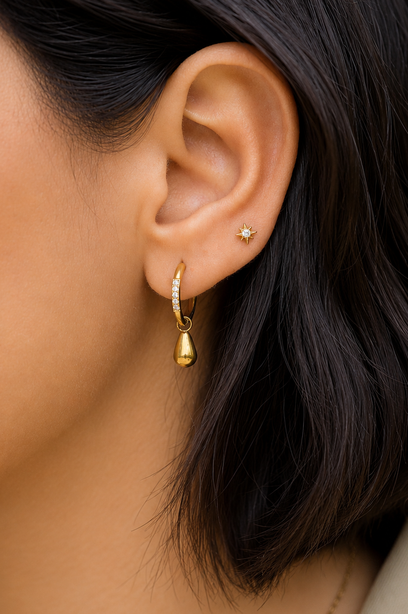 Twinkle Drop Hoops