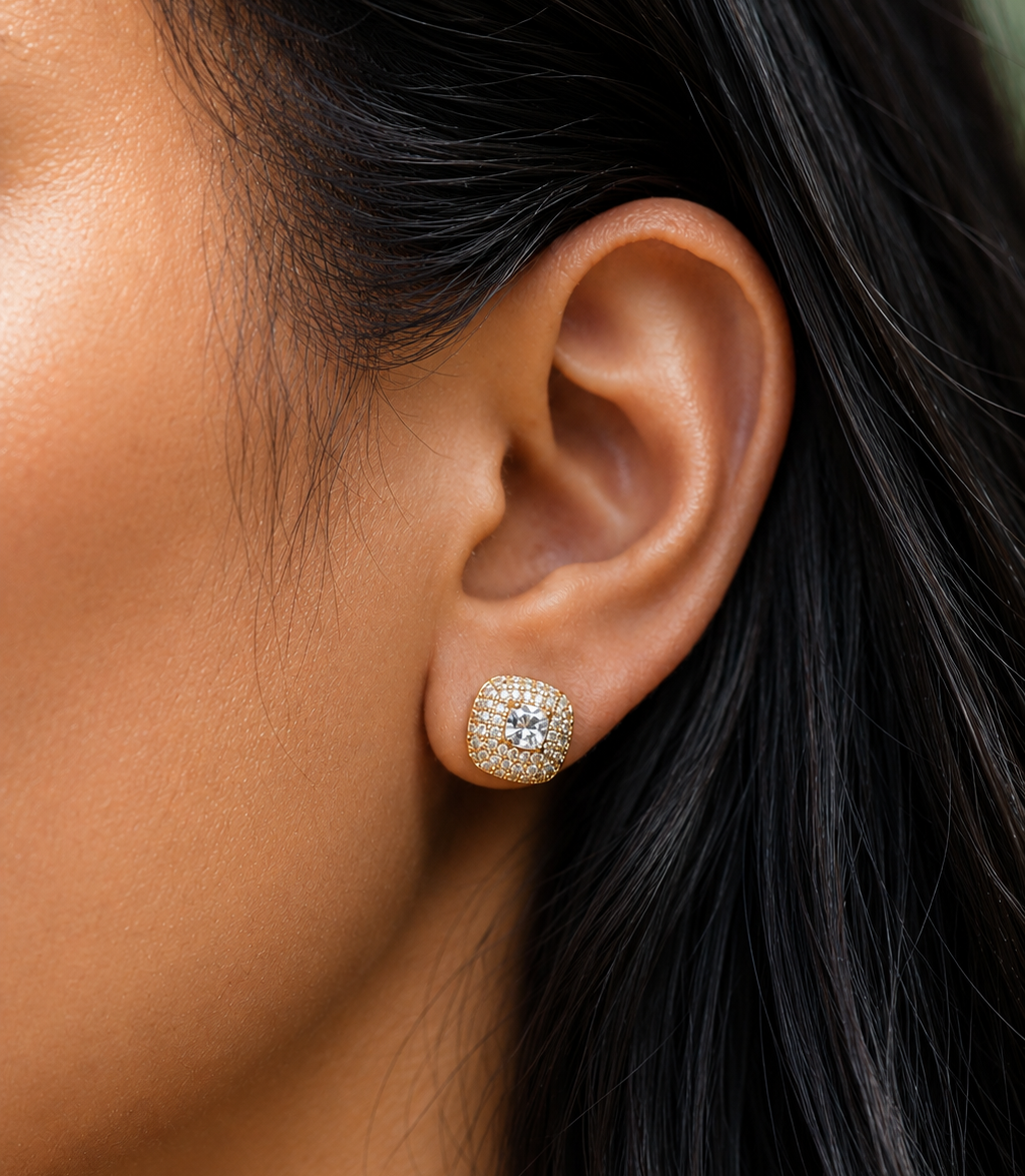 Halo Square Studs