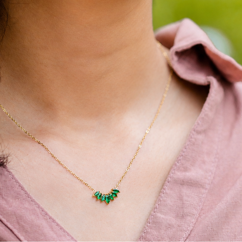 Emerald Arc Necklace