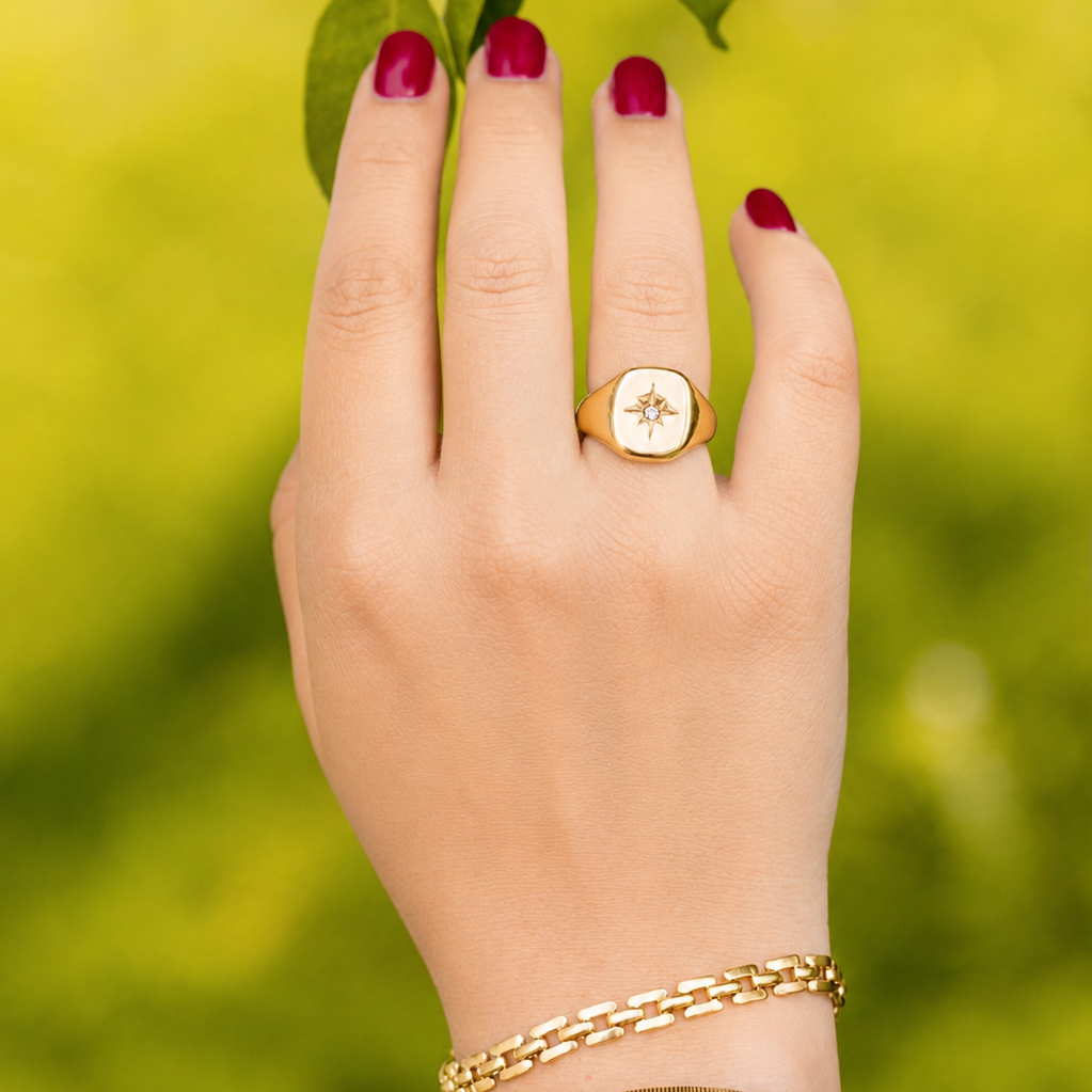 Star Signet Ring