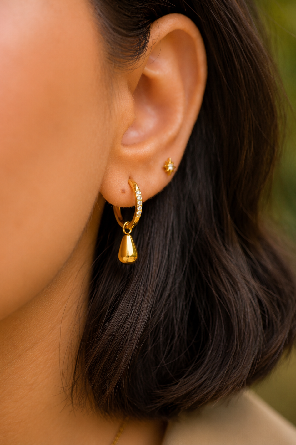 Twinkle Drop Hoops