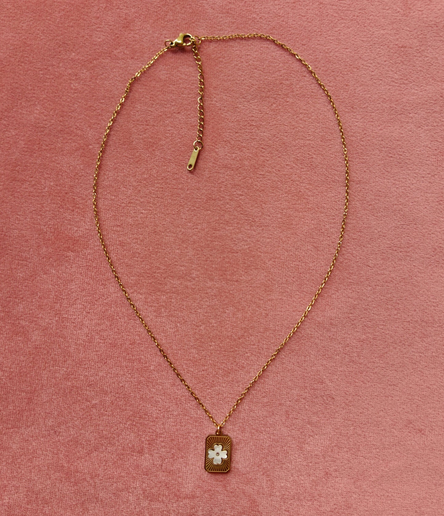 Clover Tablet Necklace